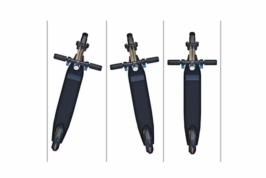 três modos de posicionar o patinete no tapete