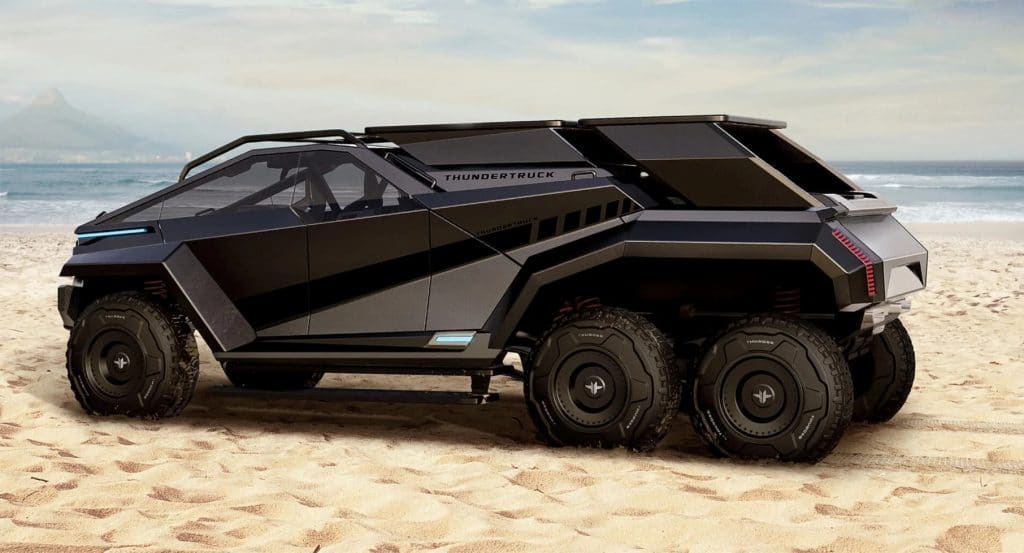 Caminhonete em configuração 6x6