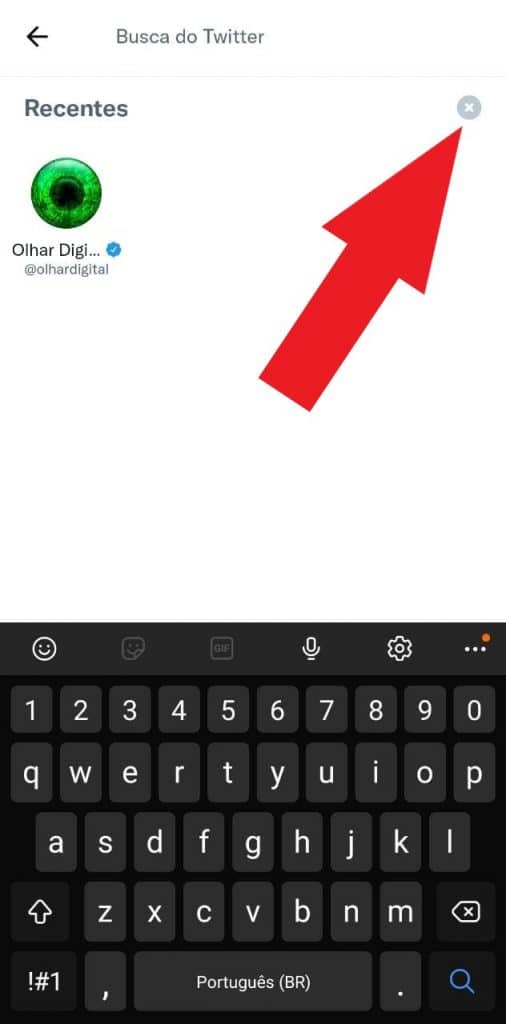 Print do aplicativo do Twitter para Android