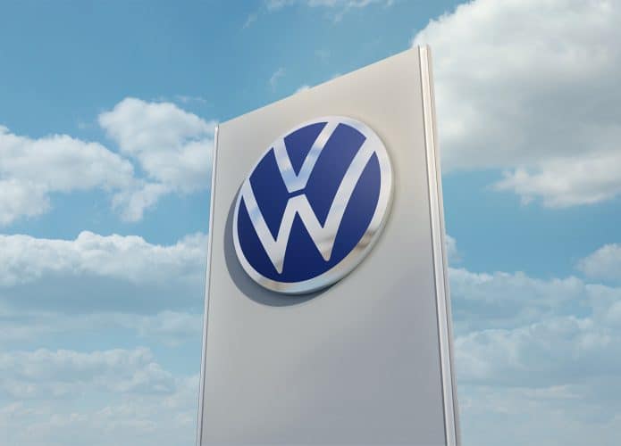 estrutura com emblema da Volkswagen para ilustrar a respeito do processo que a empresa está sofrendo pela Acer