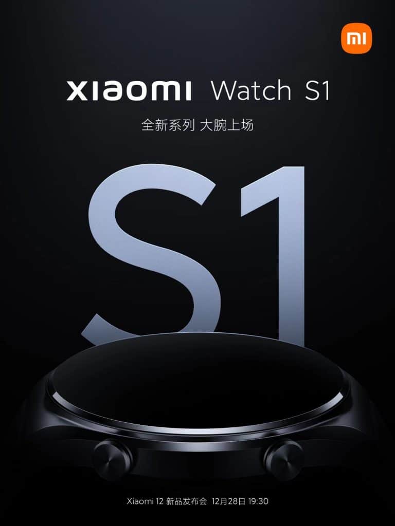 Teaser da Xiaomi revela que Watch S1 será lançado no dia 28