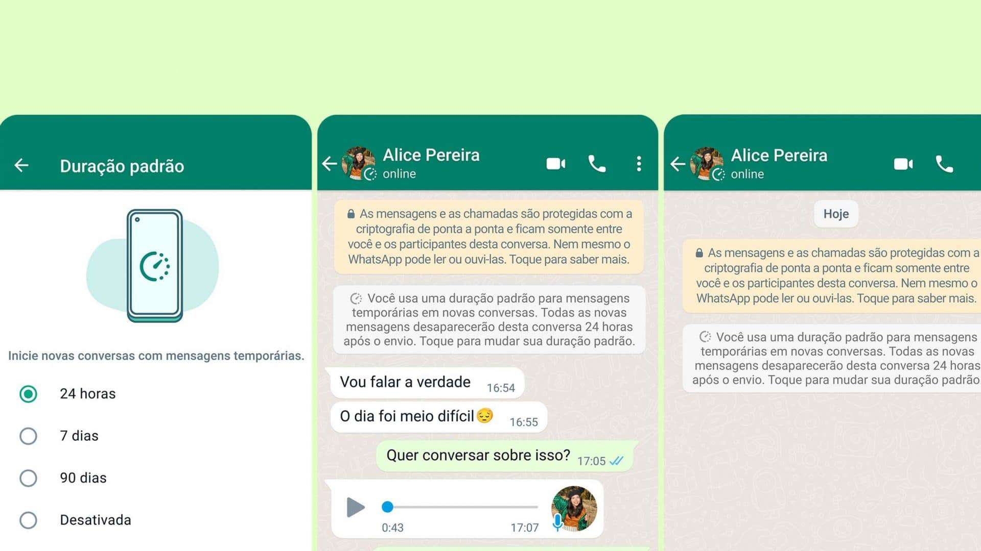 WhatsApp: agora qualquer conversa pode ser apagada automaticamente após 24h