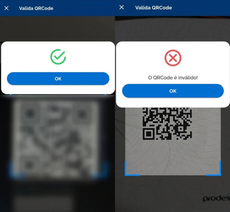Print do leitor de QR Code do aplicativo QR Code 