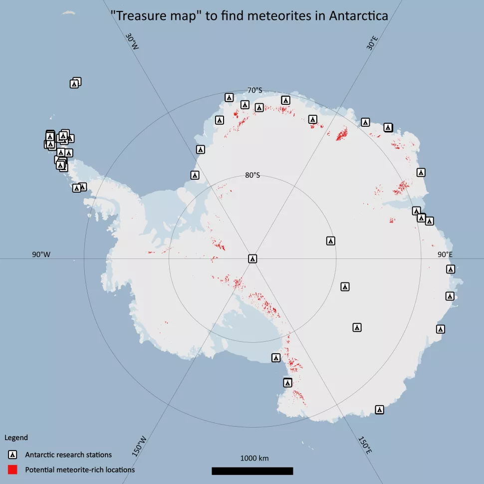 Novo sistema de inteligência artificial atualizou mapeamento de meteoritos presentes na Antártida - incluindo algumas áreas antes desconhecidas e ainda inexploradas