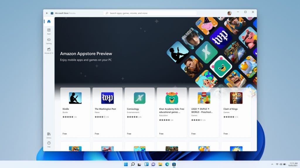 Apps Android no Windows 11 (Imagem: divulgação/Microsoft)