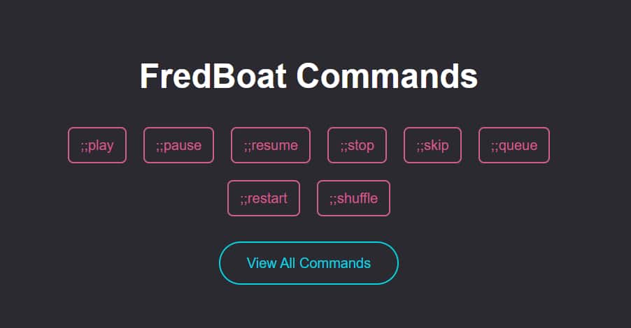 Lista de comandos para usar no bot FredBoat
