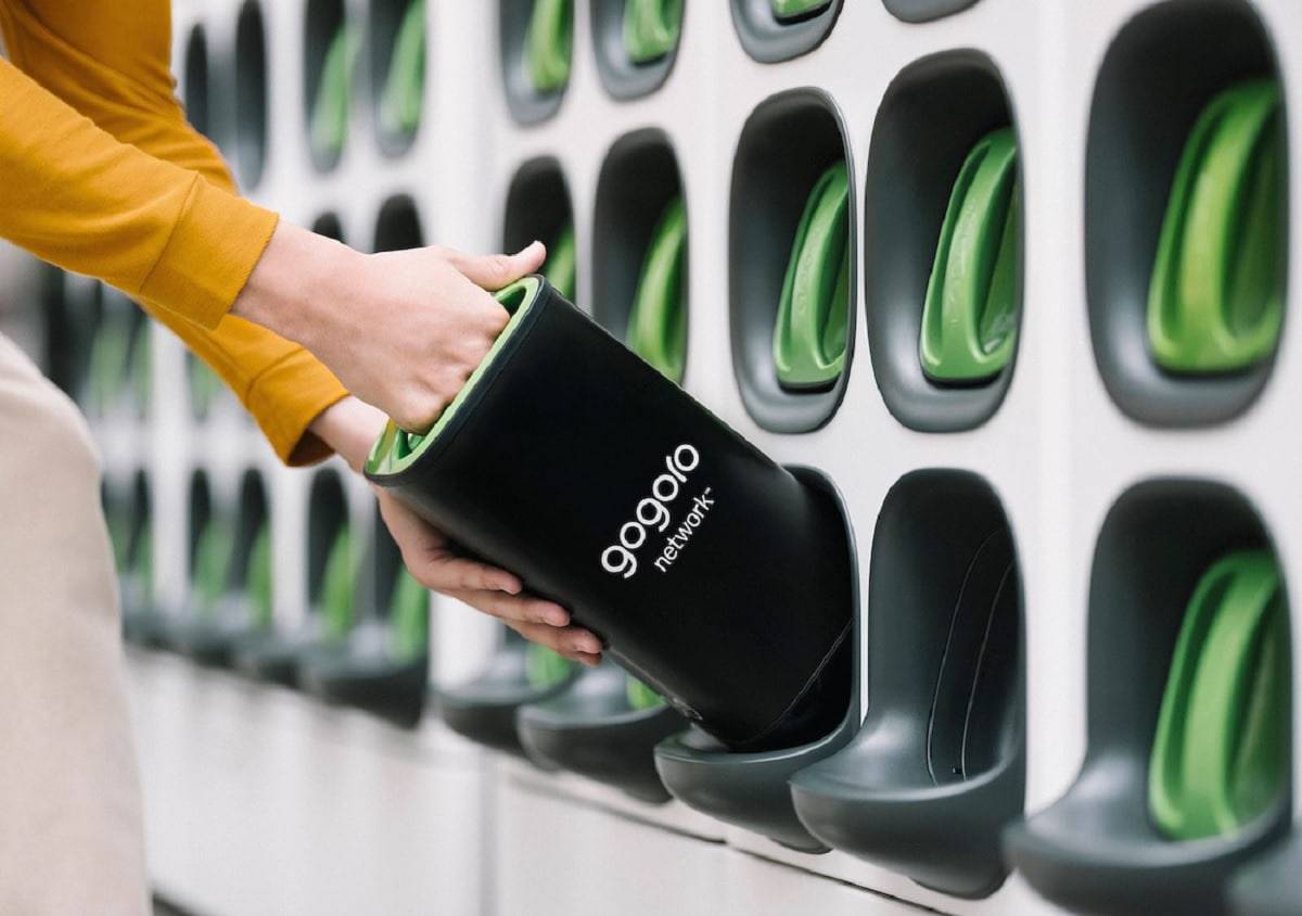 Estação da Gogoro de troca de bateria para scooters