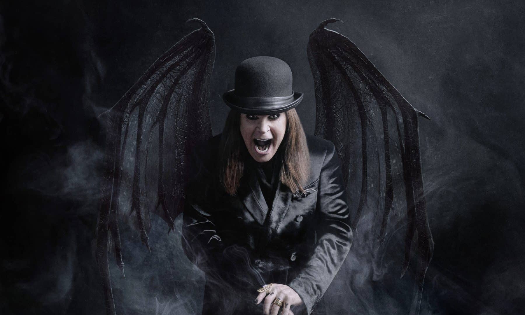 Ozzy Osbourne com asas de morcego, remetendo ao seu projeto NFT CryptoBatz