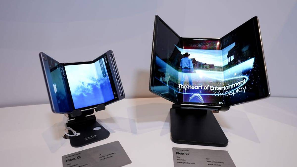 Samsung Display mostrou tela dobrável no estilo G