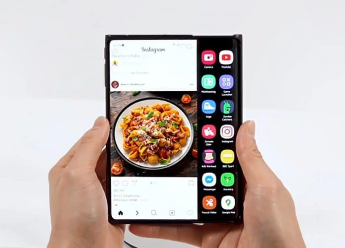 Conceito do Flex Slidable, tela extensível que deve ser usada em futuros smartphones da Samsung