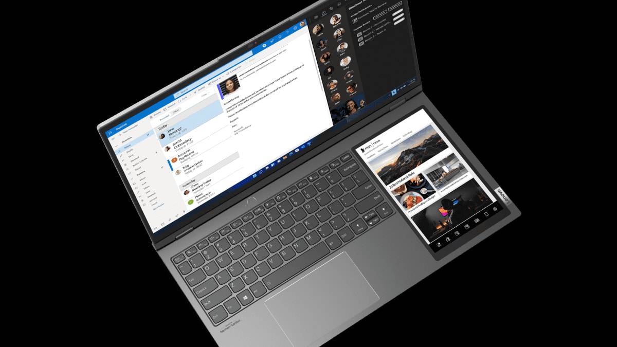 ThinkBook Plus Gen 3 da Lenovo tem uma tela secundária de 8 polegadas ao lado do teclado