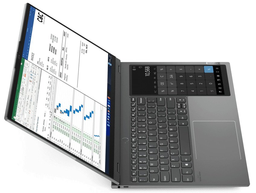 ThinkBook Plus Gen 3 da Lenovo tem uma tela secundária de 8 polegadas ao lado do teclado
