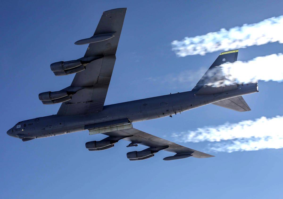 Bombardeiro B-52 Stratofortress que pode ser usado na Ucrânia contra a Rússia