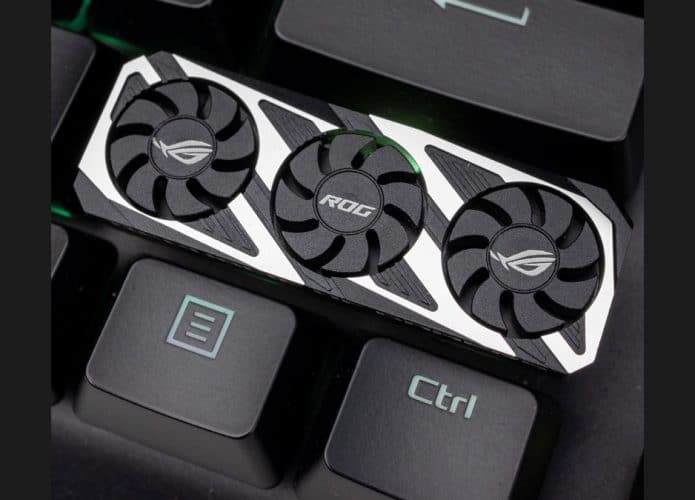 Asus ROG TouchStone, um keycap em formato de mini GPU com ventoinhas