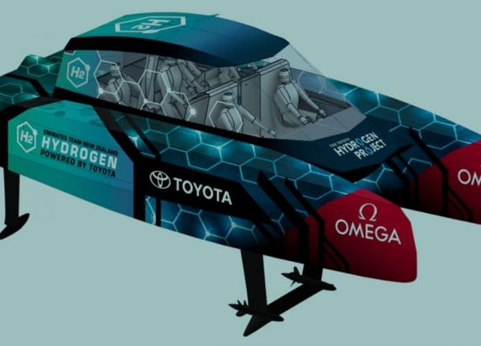 Barco com células de combustível de hidrogênio da Toyota