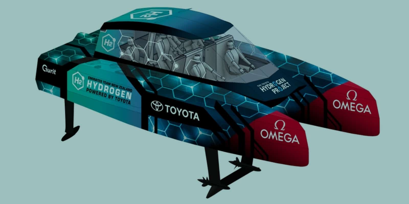 Barco com células de combustível de hidrogênio da Toyota