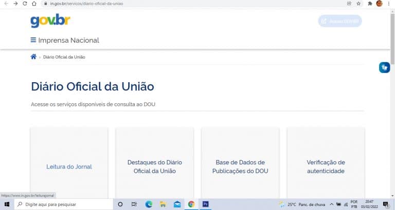 Como consultar o Diário Oficial da União online