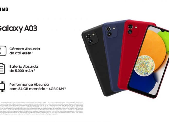 Galaxy A03 (Imagem: divulgação/Samsung)