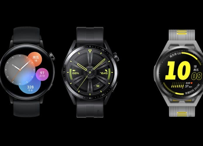 Huawei Watch GT 3 na versão de 42 e 46 mm e Watch GT Runner