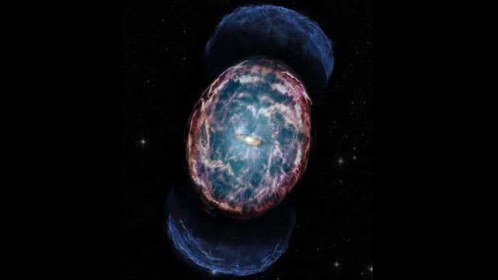Emissões de raios-x decorrentes de uma fusão de duas estrelas de nêutrons podem ter desencadeado uma "kilonova", observada pela primeira vez por astrônomos americanos