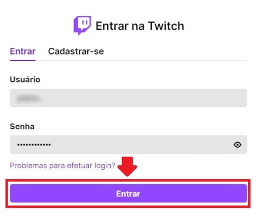 Como fazer login na Twitch