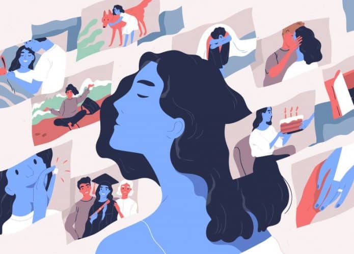 Ilustração de memórias
