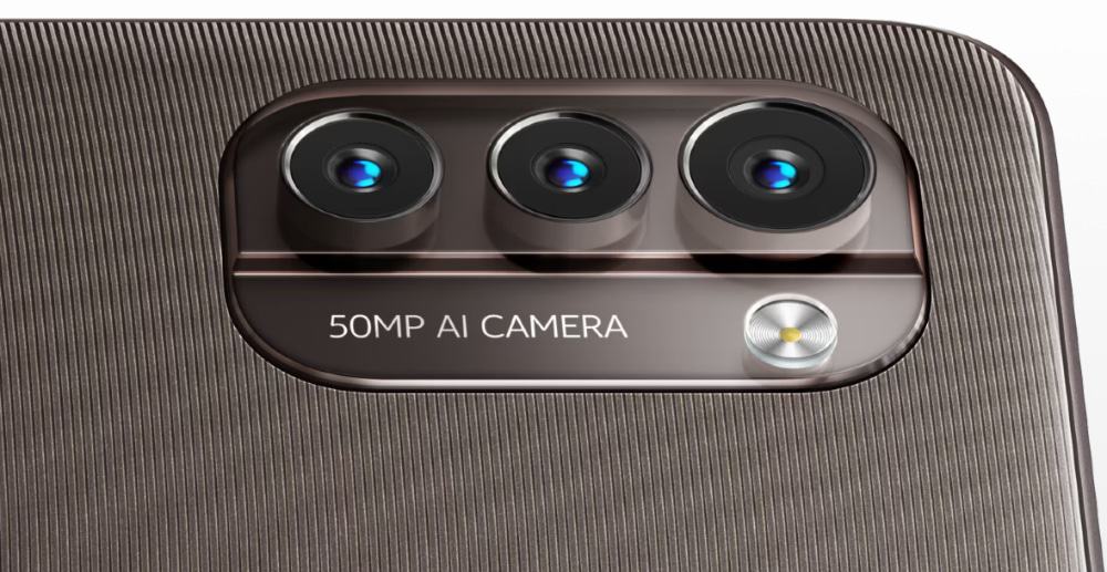 Conjunto de câmeras do Nokia G21, que não tem câmera ultrawide