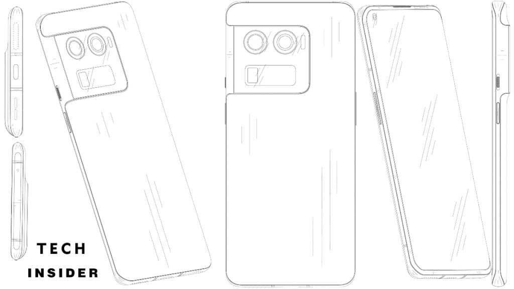 Possível design do módulo de câmeras do OnePlus 10 Ultra em imagem de patente