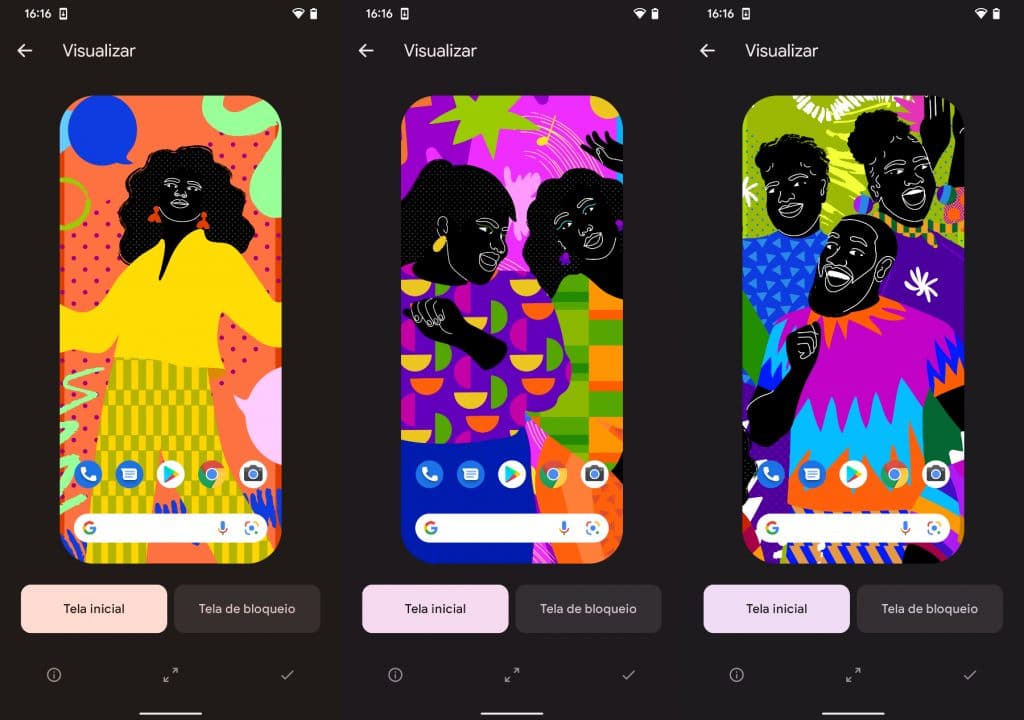 Papéis de parede do Mês da História Negra (Imagem: reprodução/Olhar Digital)