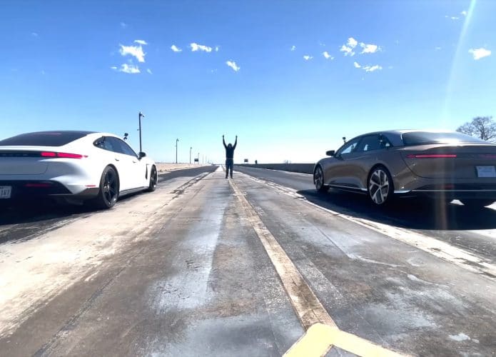 Porsche Taycan e Lucid Air disputam arrancada