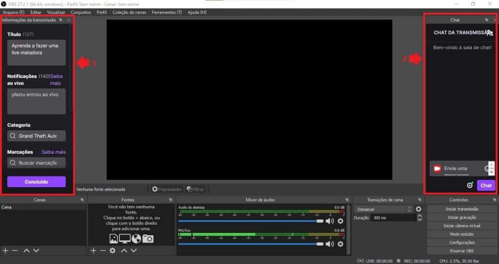 Como fazer live na Twitch com OBS