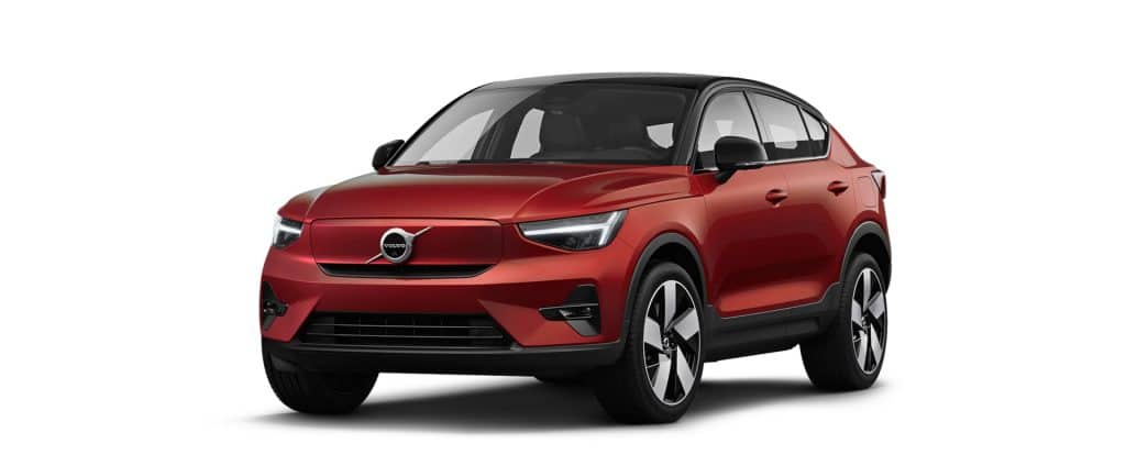 SUV elétrico da Volvo na cor vermelha