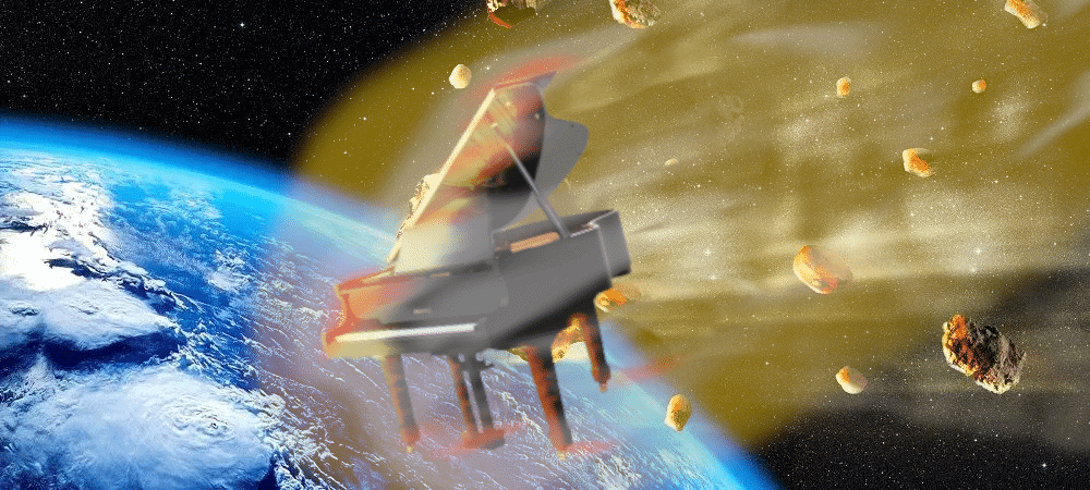 Ilustração de 'asteroide piano'