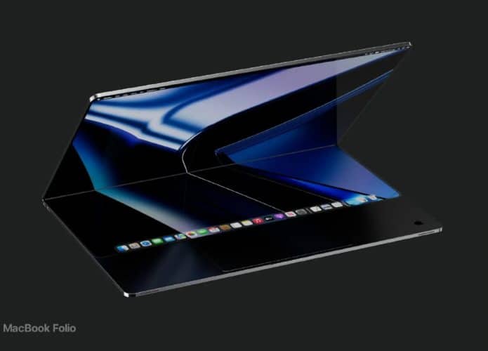 Renderização do MacBook dobrável