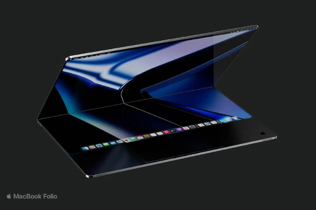 Renderização do MacBook dobrável