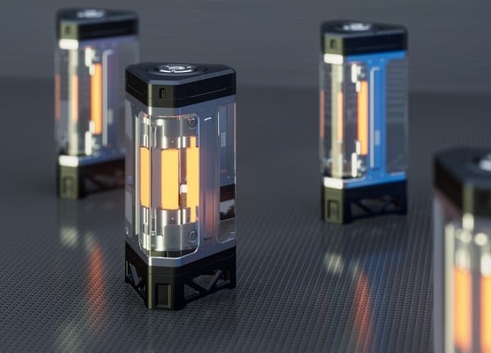 Ilustração de 3D para bateria quântica