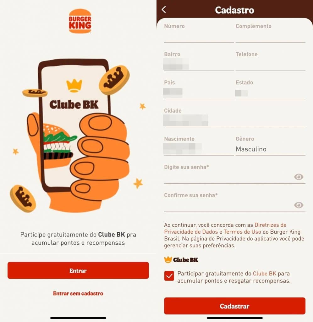 Como usar o Clube BK para ganhar produtos no Burger King