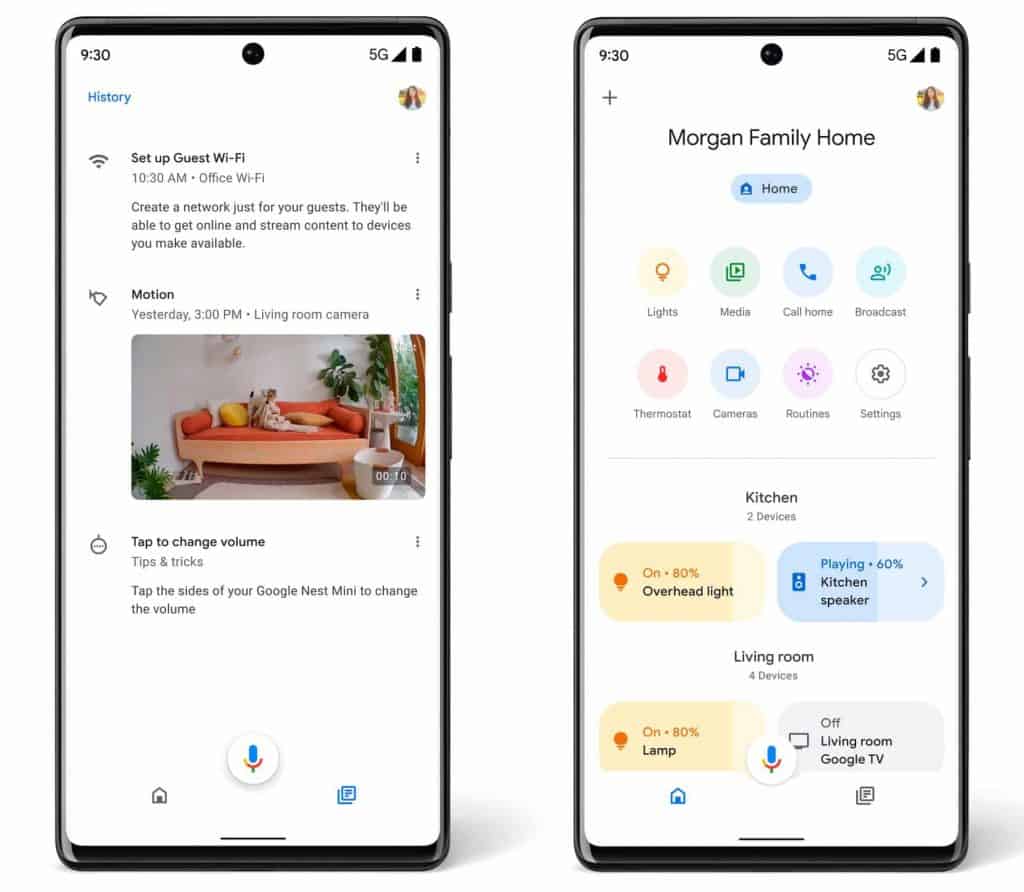 Nova interface do Google Home (Imagem: divulgação/Google)