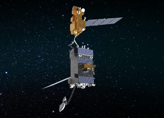 Na imagem que ilustra esse post, vemos um ilustração do OSAM-1 reabastecendo o Landsat 7, lançado em 1999.