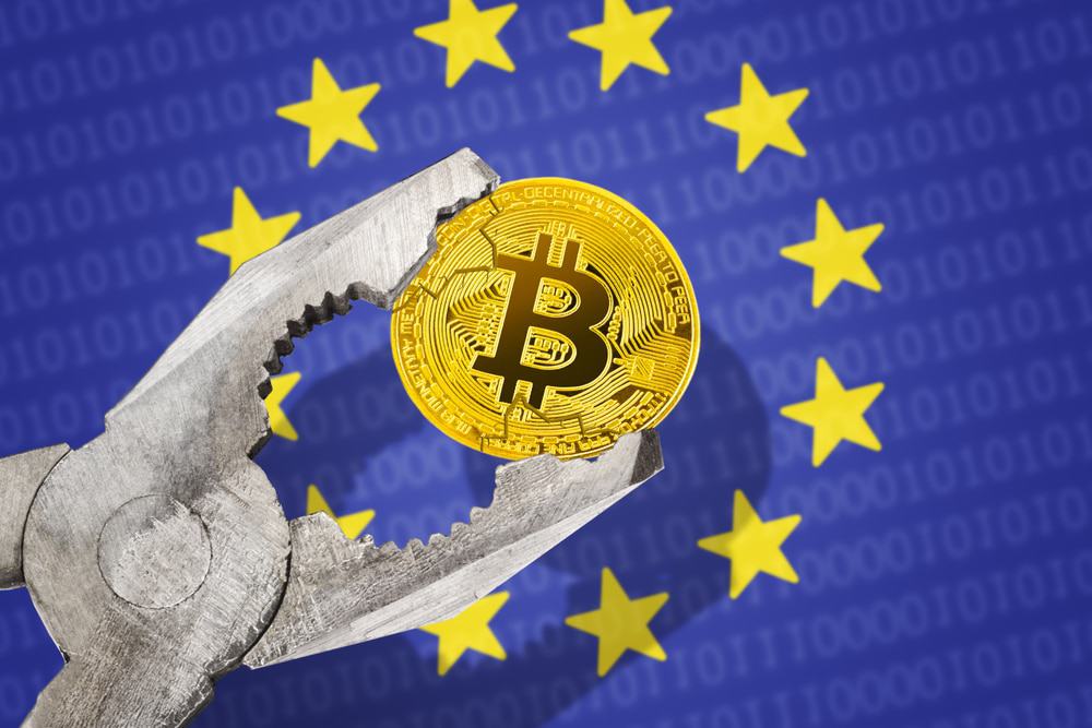 Proibição de criptomoeda bitcoin; regulamentos; restrições na União Europeia
