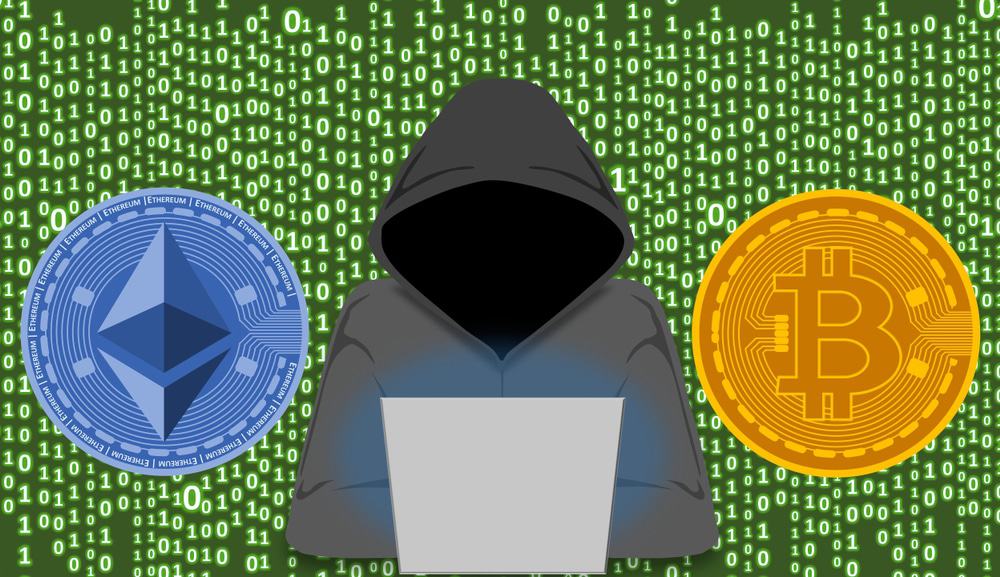 Cryptojacking e conceito de mineração de criptomoedas