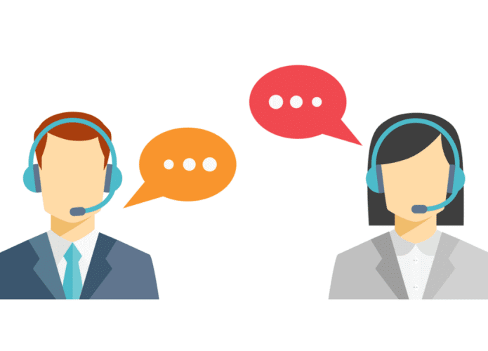 Ícones de avatar de call center masculino e feminino