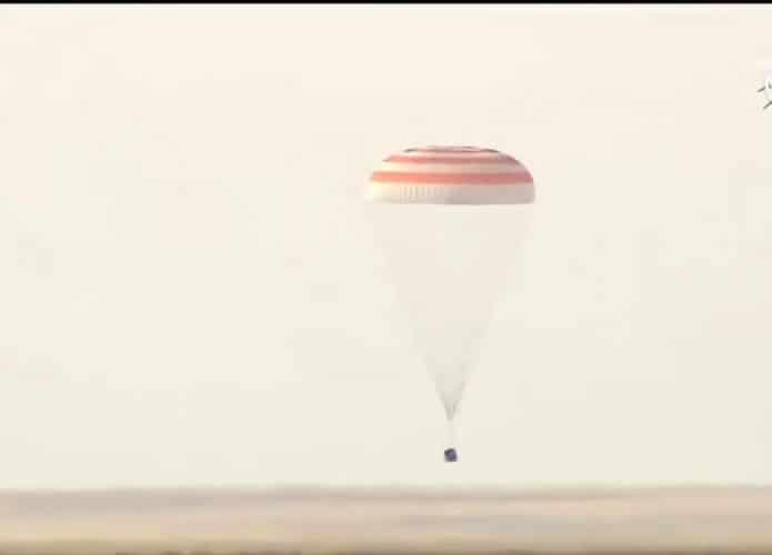 Pouso da missão Soyuz MS-19 em 30/03/2022