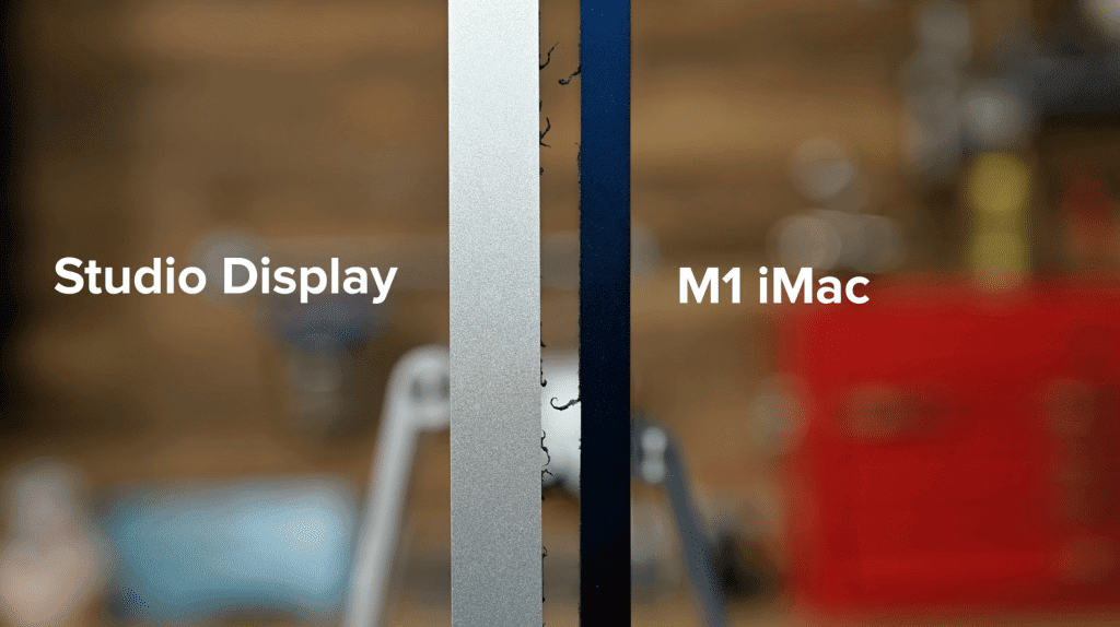 Studio Display ao lado do iMac com M1 (Imagem: divulgação/iFixit)