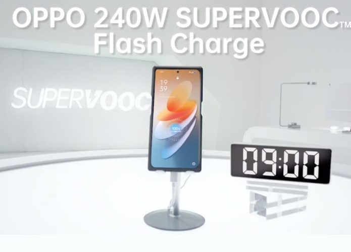 Carregamento de 240W da Oppo chega a 100% em 9 minutos