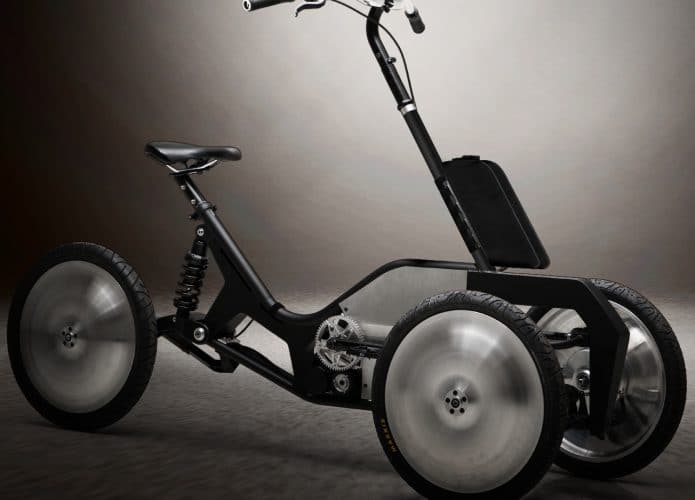 MLM, bicicleta elétrica da Arcimoto de três rodas
