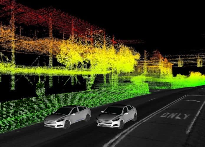 Demonstração de lidar pela Ford