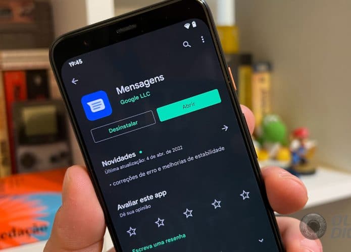 App Mensagens no Pixel 4 (Imagem: André Fogaça/Olhar Digital)