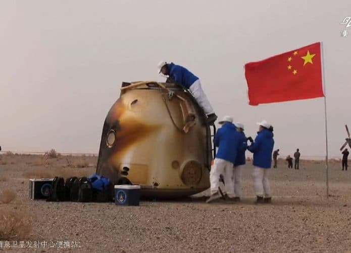 Chegada da Shenzhou-13 de volta à Terra após 6 meses no espaço