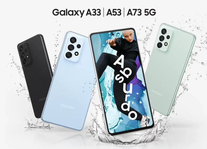 Galaxy A33, A53 e A73 5G (Imagem: divulgação/Samsung)